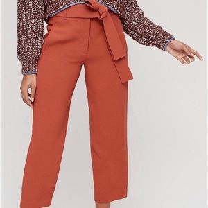Aritzia Wilfred Tie Front Pant in Moroccan Spice